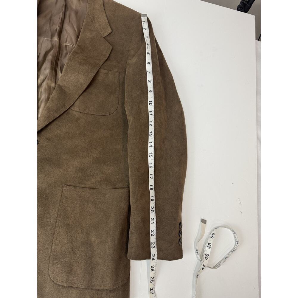 Vintage Marshall Field & Company Microsuede Blazer Brown USA Measures Men's 42 - Picture 8 of 12